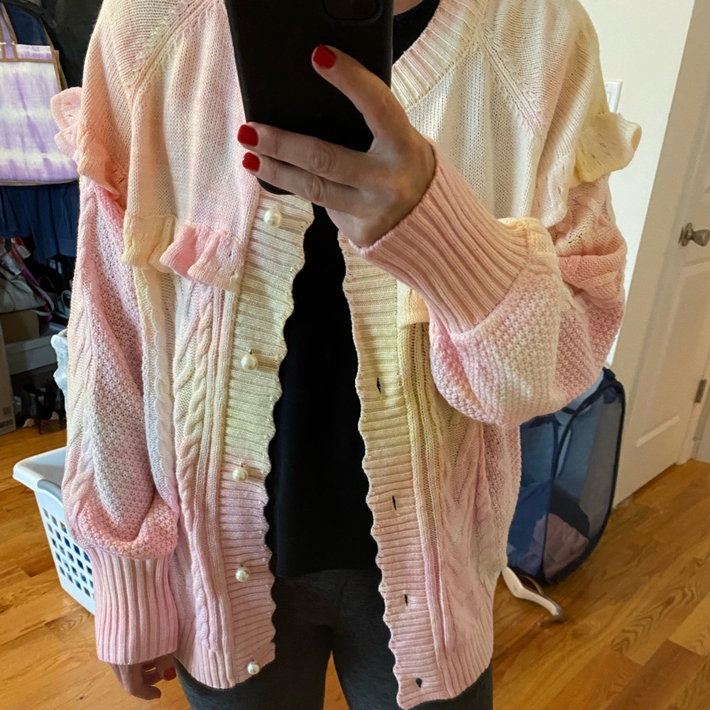 Women's size xs/small oversized tie dye cardigan